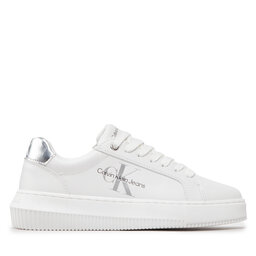 

Снікерcи Calvin Klein Jeans Chunky Cupsole Laceup Mono Lth M YW0YW00833 White/Silver 0LB, Білий