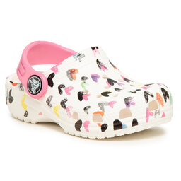 

Шльопанці Crocs Classic Heart Print Clog K 207000 White, Білий
