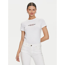 Guess Jeans Guess Jeans T-Shirt W4YI03 J1314 Λευκό Slim Fit