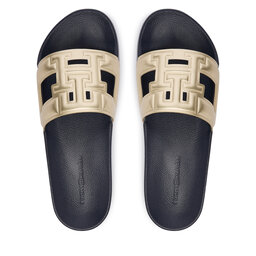 Tommy Hilfiger Pantoletten Tommy Hilfiger Th Pool Slide FW0FW09613 Goldfarben