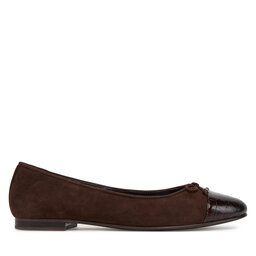Tory Burch Baleriny Tory Burch Cap-Toe Ballet 169866 Brązowy