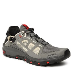 Salomon Cipő Salomon Techamphibian 5 L47114900 Pewter/Moth/Fiery Red