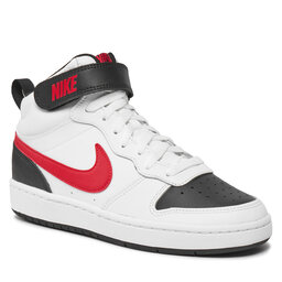 Nike Cipő Nike Buty Court Borough Mid 2 (GS) CD7782-110 White/University Red/Black