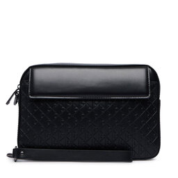 Calvin Klein Umhängetasche Calvin Klein Refined Emblem Mix Pouch W/ Hand LV04D1369G Schwarz