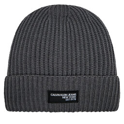 Calvin Klein Jeans Kepurė Calvin Klein Jeans Seasonal Patch Beanie K50K511430 Dark Grey PSM