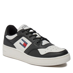 Tommy Jeans Сникърси Tommy Jeans Tjm Retro Basket Ess EM0EM01395 Black/Ecru YBL