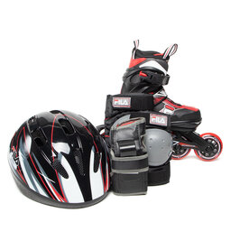 Fila Skates Set de patines y accesorios Fila Skates J One Combo 3 Set 010619150 Negro