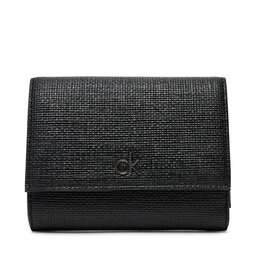 Calvin Klein Μικρό Πορτοφόλι Γυναικείο Calvin Klein Ck Daily Medium Trifold_Tex K60K612945 Μαύρο