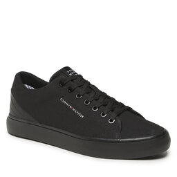 Tommy Hilfiger Sneakers aus Stoff Tommy Hilfiger Th Hi Vulc Core Low Canvas FM0FM04737 Black BDS