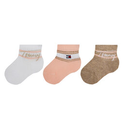 Tommy Hilfiger Sada 3 párů dětských vysokých ponožek Tommy Hilfiger 701224998 Pink Combo 003