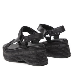 

Еспадрильї Tommy Jeans Wedge Sandal EN0EN01810 Black BDS, Чорний