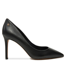Tommy Hilfiger Pantofi cu toc subțire Tommy Hilfiger Essential Pointed Pump FW0FW07533 Negru