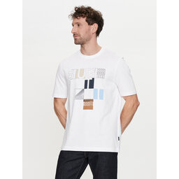 Bugatti Bugatti T-Shirt 8350 55045A Λευκό Regular Fit