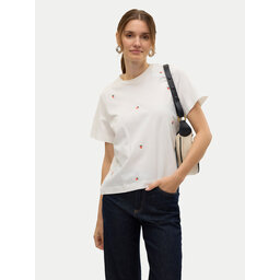 Vero Moda Vero Moda Marškinėliai Solvei 10325318 Balta Regular Fit