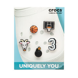 Crocs Διακόσμηση παπουτσιών Crocs Jibbitz Basketball Star 5 pack 10009750 Μαύρο