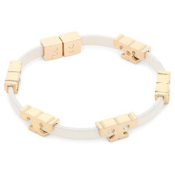 Tory Burch Apyrankė Tory Burch Serif-T Stackable Bracelet 80706 Tory Gold/New Ivory 701