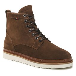Tommy Hilfiger Ботуши Tommy Hilfiger Cleated Suede Boot FM0FM04191 Rockefeller Brown GW0