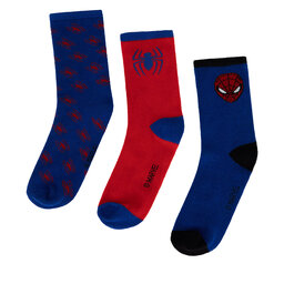 Spiderman Ultimate Súprava 3 párov vysokých detských ponožiek Spiderman Ultimate ACCCS-AW24-224SPRMV-A Modrá