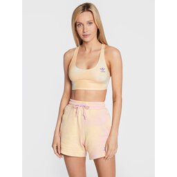 adidas adidas Marškinėliai Allover Print HL6596 Smėlio Slim Fit