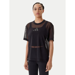 adidas adidas Marškinėliai ALL SZN Soft Lux Mesh JM3737 Juoda Loose Fit