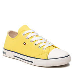 Tommy Hilfiger Кецове Tommy Hilfiger Low Cut Lace-Up Sneaker T3X4-32207-0890 S Yellow 200