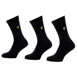 Lyle & Scott 3 pár hosszú szárú férfi zokni Lyle & Scott Hamilton LS-SPRT-SK-502-2223 Black 5074