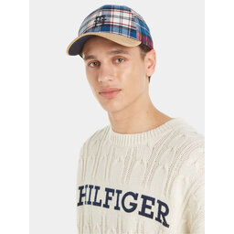 Tommy Hilfiger Шапка с козирка Tommy Hilfiger Th Monogram Tartan Cap AM0AM11991 Check 0MS