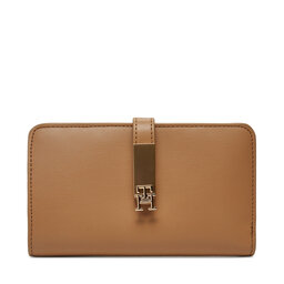 Tommy Hilfiger Μικρό Πορτοφόλι Γυναικείο Tommy Hilfiger Th Heritage Med Wallet AW0AW17262 Καφέ