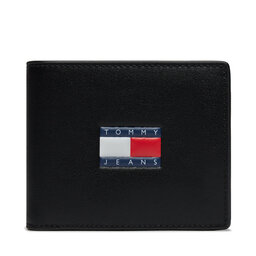 Tommy Jeans Μεγάλο Πορτοφόλι Ανδρικό Tommy Jeans Tjm Heritage Leather Cc & Coin AM0AM12086 Black BDS