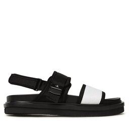 

Босоніжки Calvin Klein Jeans Sandal Doublebar Hardware YM0YM00643 White/Black YBH, Чорний