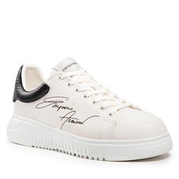 

Снікерcи Emporio Armani X4X264 XM670 N422 Off Wht/Black, Білий