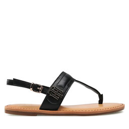 

Босоніжки Tommy Hilfiger Hardware Th Flat Leather Sandal FW0FW05912 Black BDS, Чорний