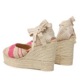 

Еспадрильї Manebi Wedge Espadrilles G 4.5 Wv Bold Pink Stripes On Natural, Бежевий