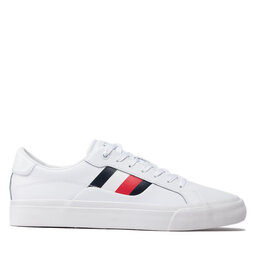 

Кросівки Tommy Hilfiger Core Stripes Vulc Leather FM0FM04140 White YBR, Білий