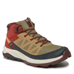 Salomon Trekking-skor Salomon Outrise Mid Gtx L47143700 Safari/Burnt Henna/Fiery Red