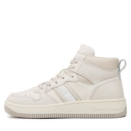 

Снікерcи Tommy Jeans Tjw Retro Basket Mc Leather Mix EN0EN02205 Ivory/Bleached Stone YBI, Бежевий