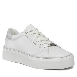 Calvin Klein Sneakers Calvin Klein Flatform C Lace Up - Mono Mix HW0HW01870 White/Pearl Grey 0K9