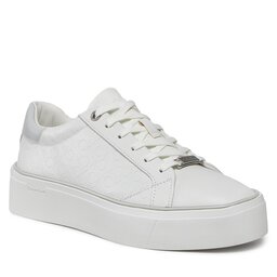 Calvin Klein Zapatillas Calvin Klein Flatform C Lace Up - Mono Mix HW0HW01870 White/Pearl Grey 0K9