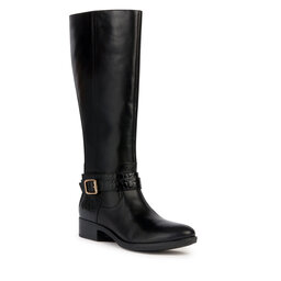 Geox Kozačky ve vojenském stylu Geox D Felicity D36G1A 04340 C9999 Black
