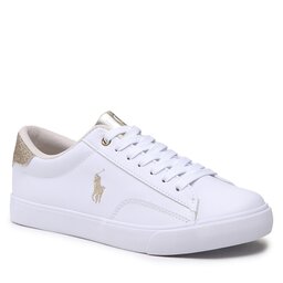 Polo Ralph Lauren Αθλητικά Polo Ralph Lauren Theron V RF104098 White Smooth PU/Gold Metallic/Glitter w/ Gold PP