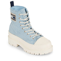 Tommy Jeans Teniși Tommy Jeans Foxing Denim Boot EN0EN02348 Denim 0G1