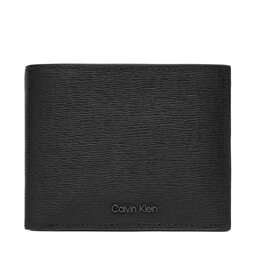 Calvin Klein Geldbörse Calvin Klein Saffiano Billfold W Card + Coin LV04D1074G Schwarz