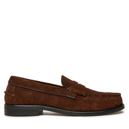 Tommy Hilfiger Lordsy Tommy Hilfiger Classic Hilfiger Suede Loafer FM0FM05363 Brązowy