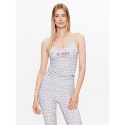 Guess Guess Τοπ V3YP14 MC03W Λευκό Slim Fit