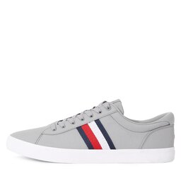 

Кросівки Tommy Hilfiger Iconic Vulc Stripes Mesh FM0FM05072 Antique Silver PRT, Сірий