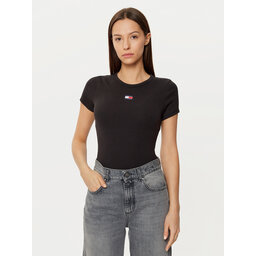 Tommy Jeans Tommy Jeans T-Shirt DW0DW20463 Schwarz Slim Fit