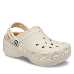 Crocs Şlapi Crocs Crocs Classic Platform Lined Clog W 207938 Bone 2Y2
