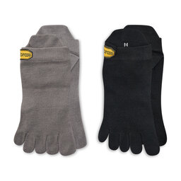 Vibram Fivefingers Unisex pėdučių komplektas (2 poros) Vibram Fivefingers Pack Sock S15N23P No Show Black/Grey