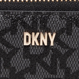 

Великий жіночий гаманець DKNY Bryant Sm Zip Aroun R831J656 Bk Logo/Bk XLB, Чорний