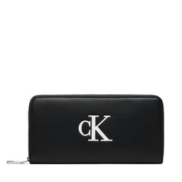 Calvin Klein Geldbörse Calvin Klein Bold Ck Long Zip Around LV04F1077G Schwarz